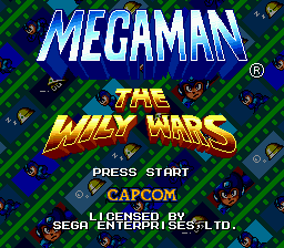 Megaman - The Wily Wars (Europe) Title Screen
